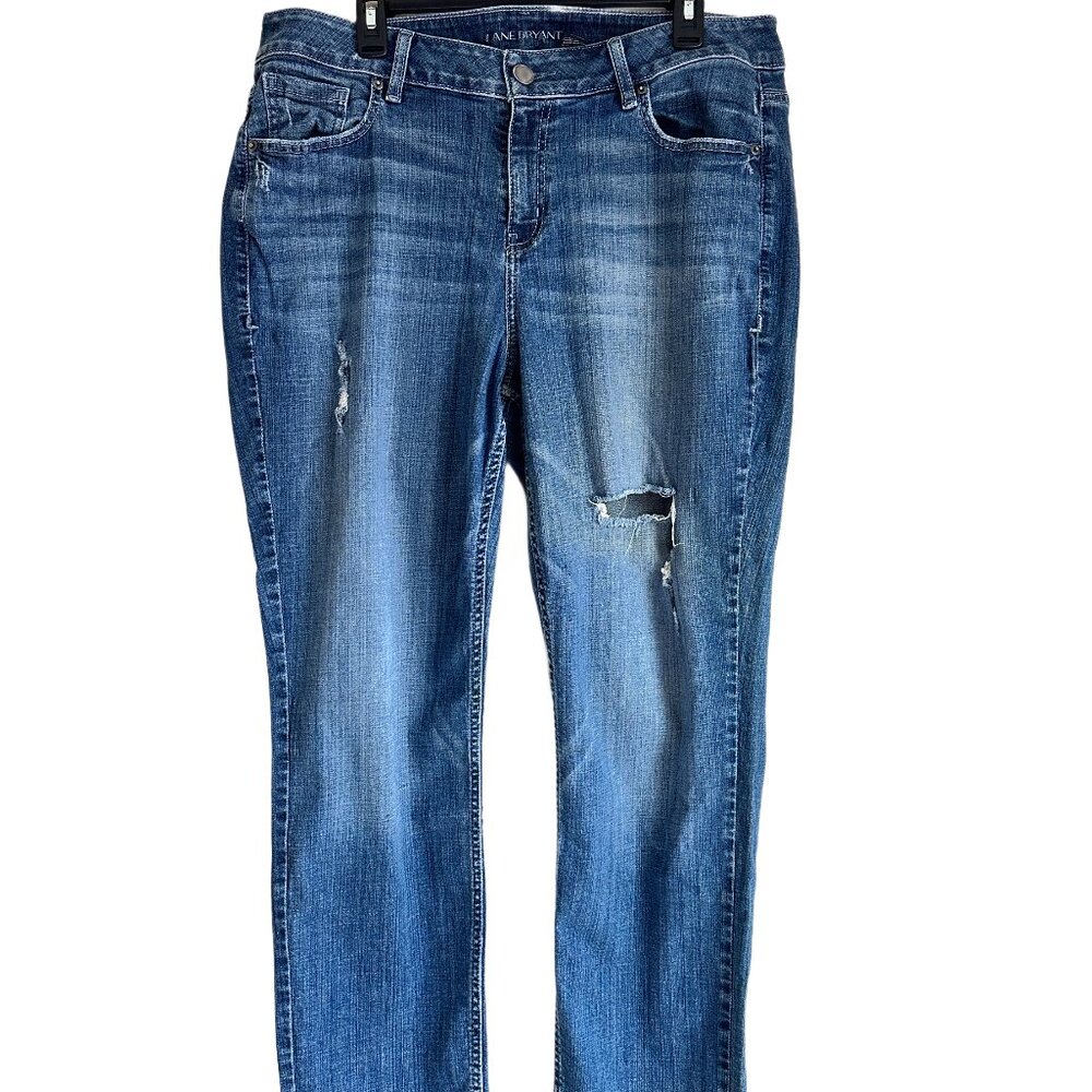 Lane Bryant Straight Leg, Distressed sz 16